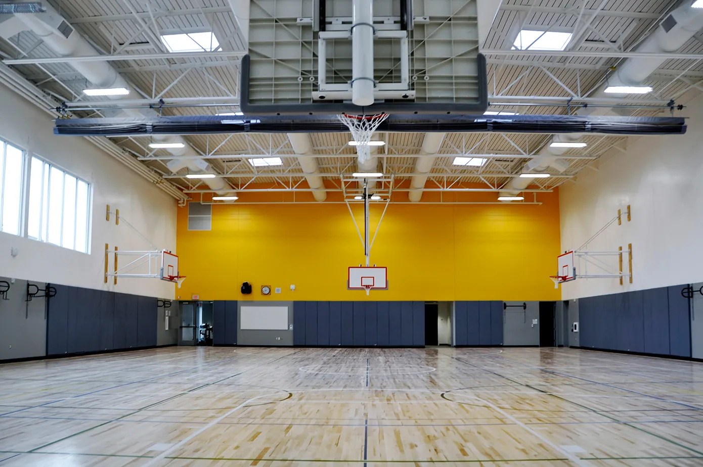 Photo of one of the new gymnasiums.