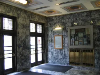John L. O'Brien Floor to ceiling marble at the lobby.